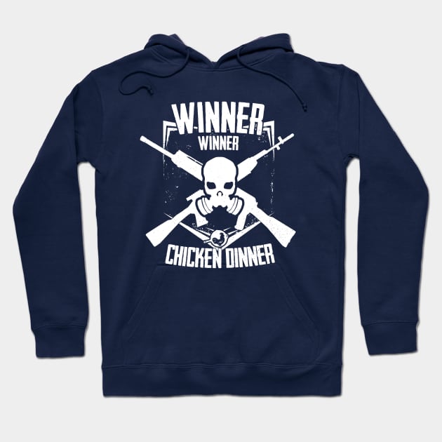 Winner Winner Emblem - White Hoodie by TheHookshot